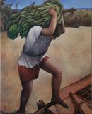 ***Mexico - print - Platanos - 30x24 repainted canvas, framed $1500 now 35% off $975